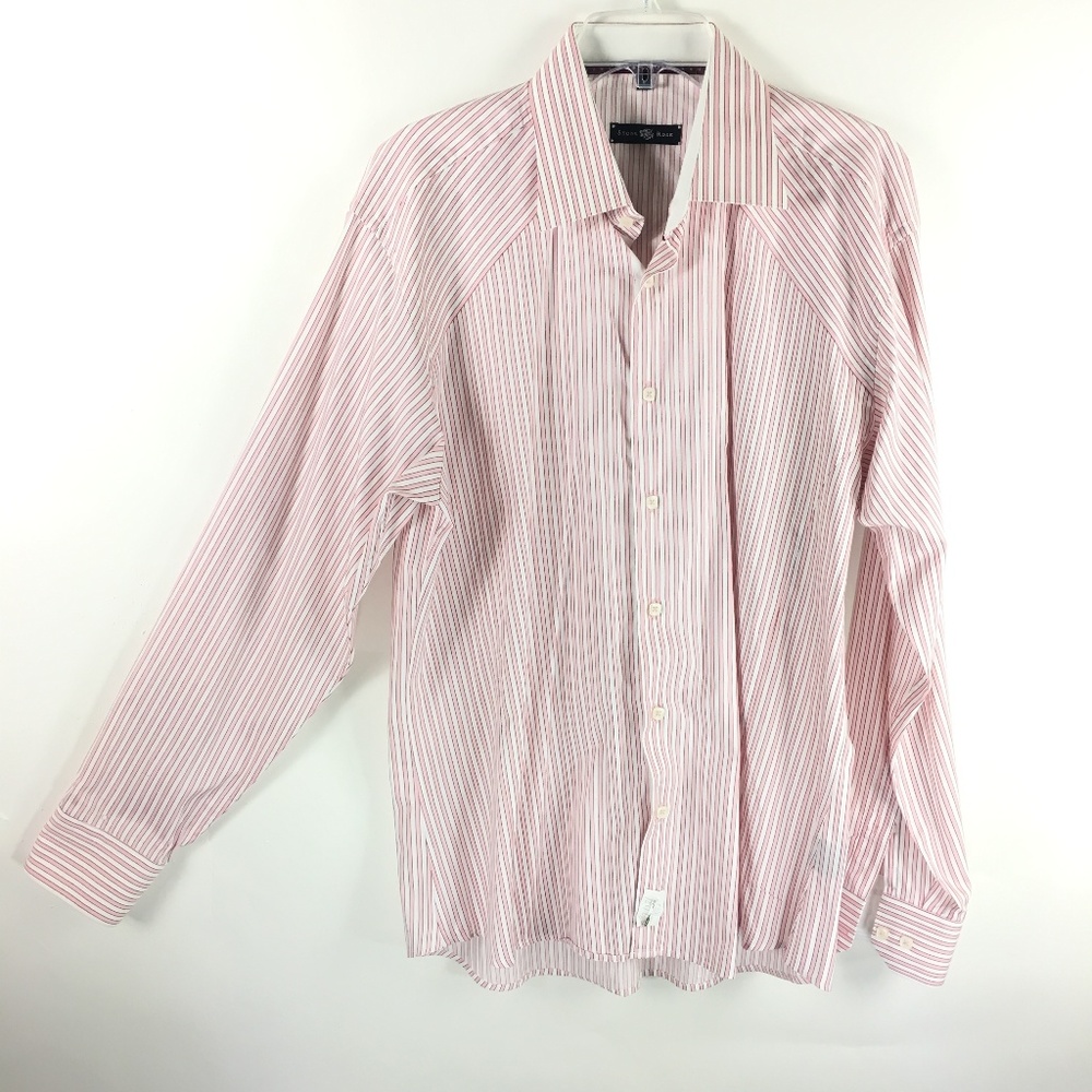 Stone Rose Mens Designer Dress Shirt Candy Stripe